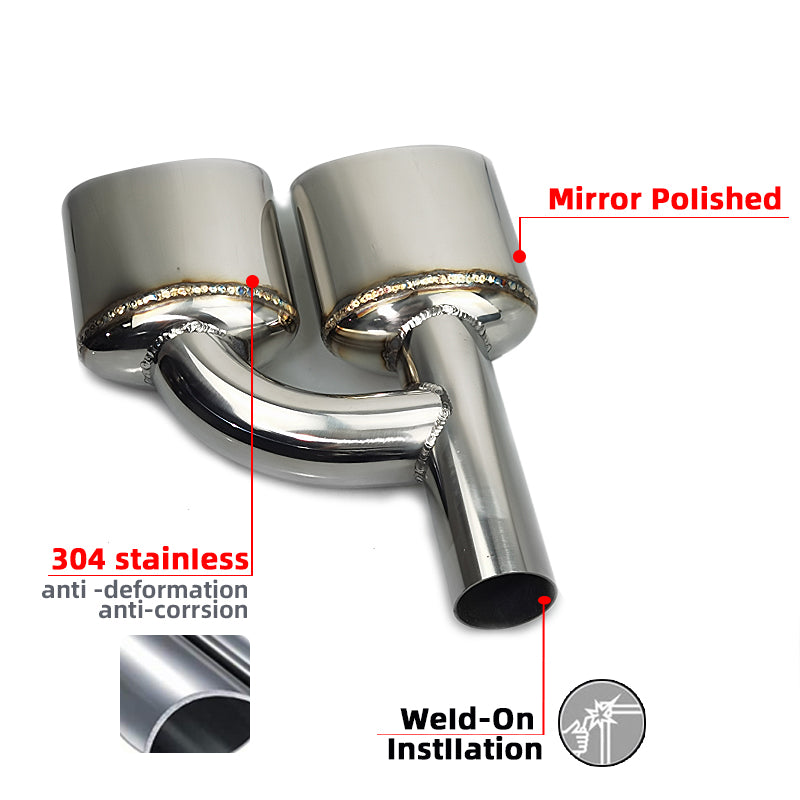 Mercedes-Benz W204 C-Class Stainless steel Exhaust tips