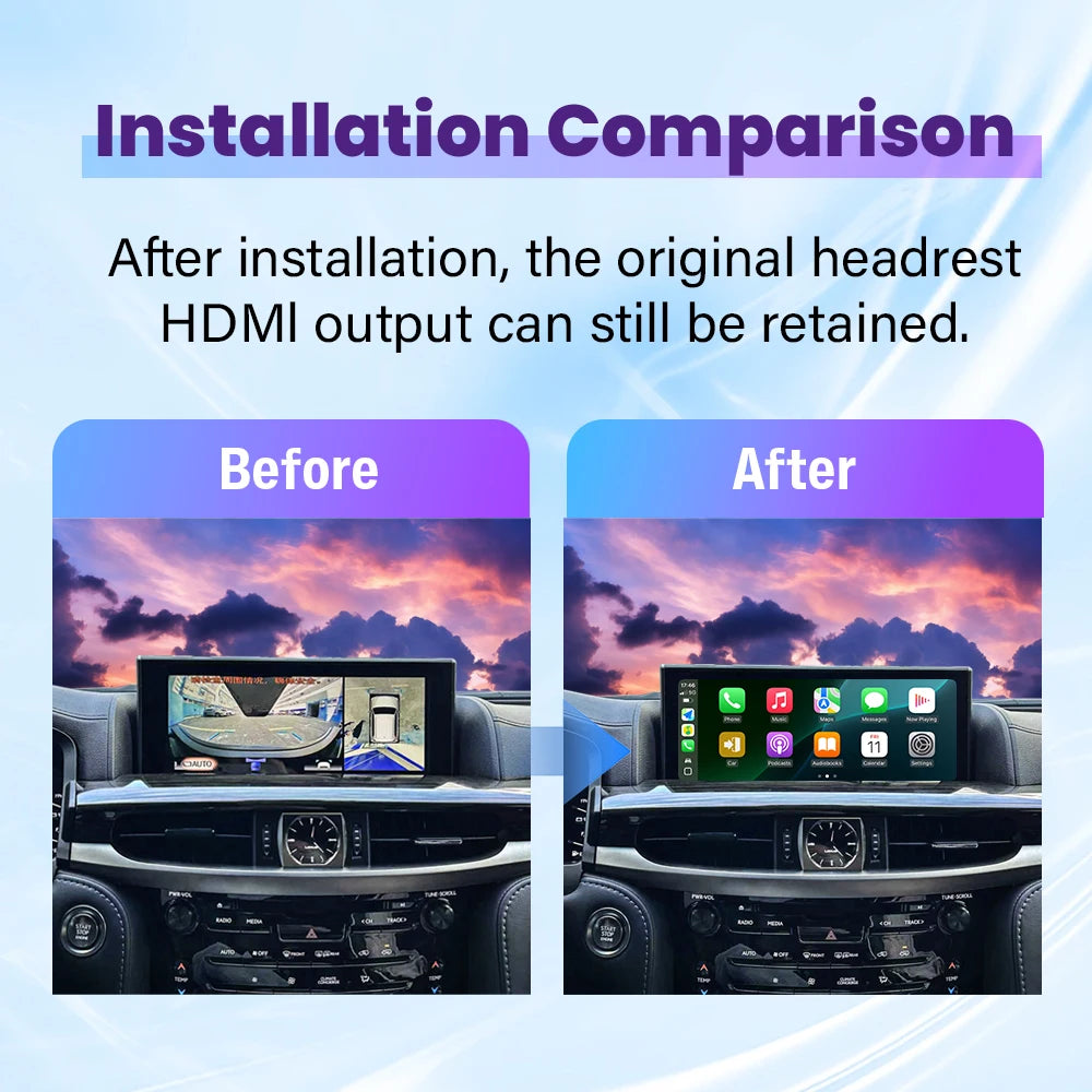 Lexus LX570 Android Interface Wireless CarPlay Auto Module