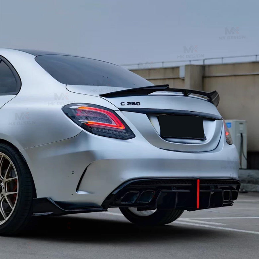Mercedes W205 VTEN Style Rear Lip Spoiler C-Class 2015-21