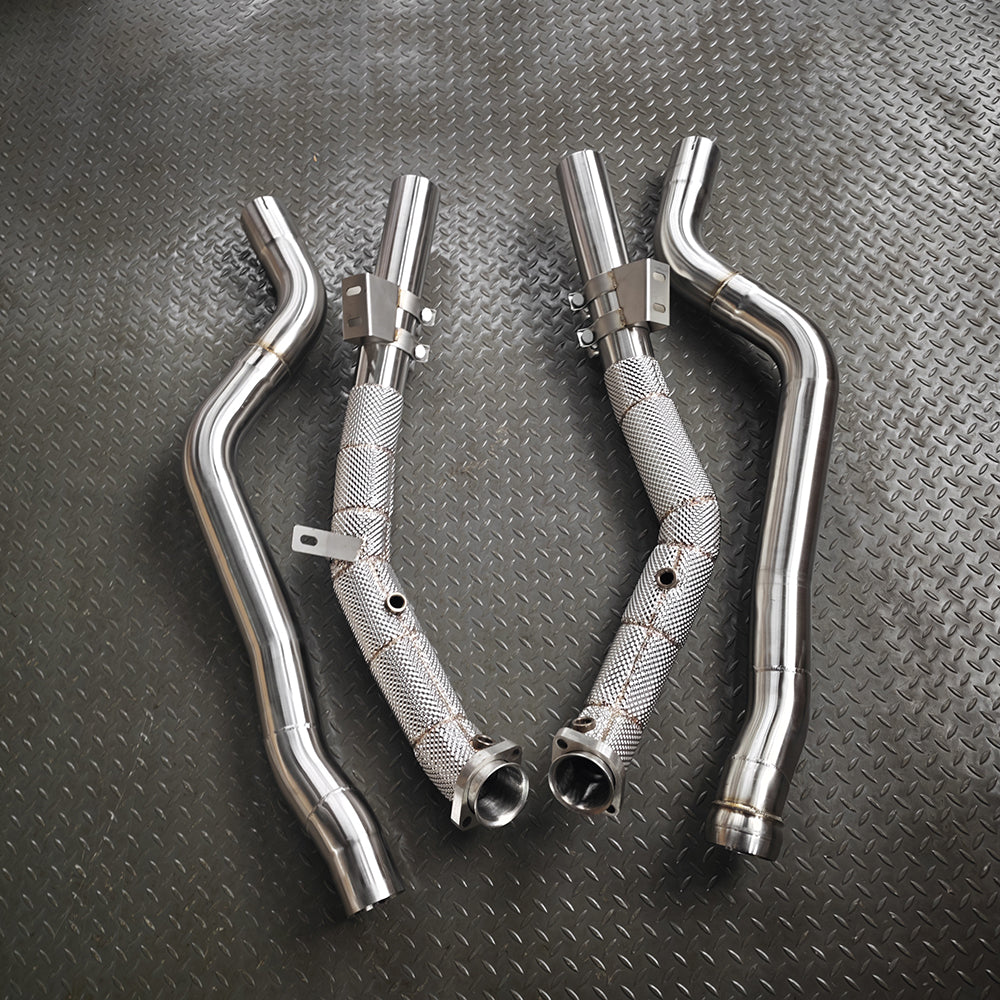 Mercedes-Benz W212 E63  Downpipes with Heat Shield