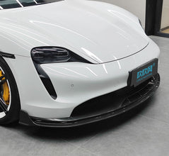Porsche Taycan Carbon Fiber Front Lip Splitter