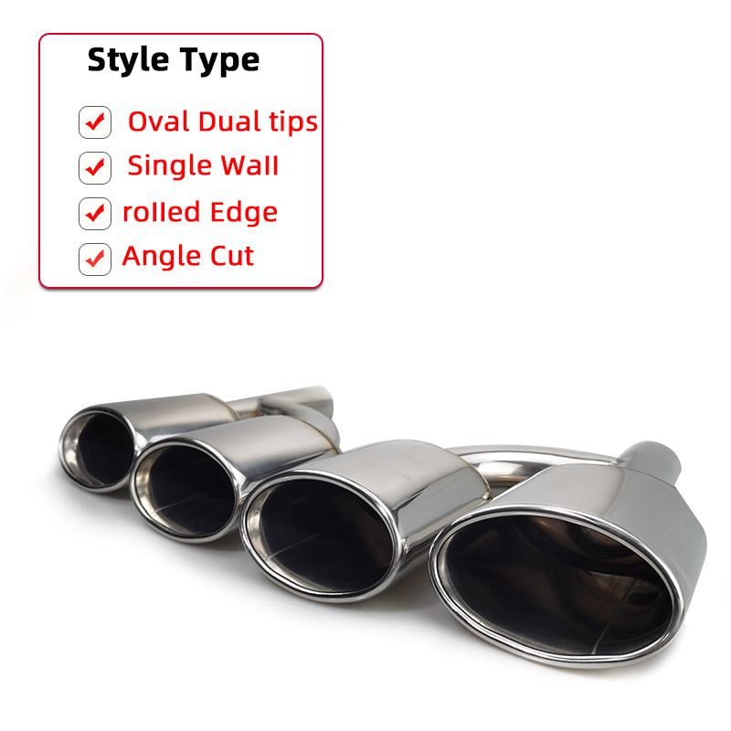 Mercedes-Benz W204 C-Class Stainless steel Exhaust tips