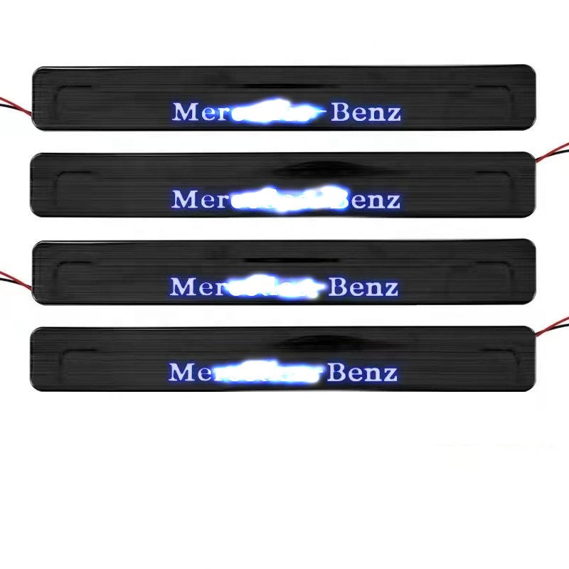 LED Door Sill Scuff Plates for Mercedes-Benz W205 C-Class GLC 2015+