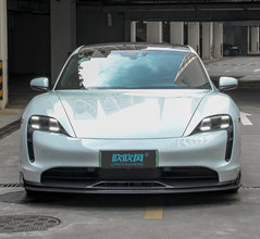 Porsche Taycan Carbon Fiber Front Lip Splitter