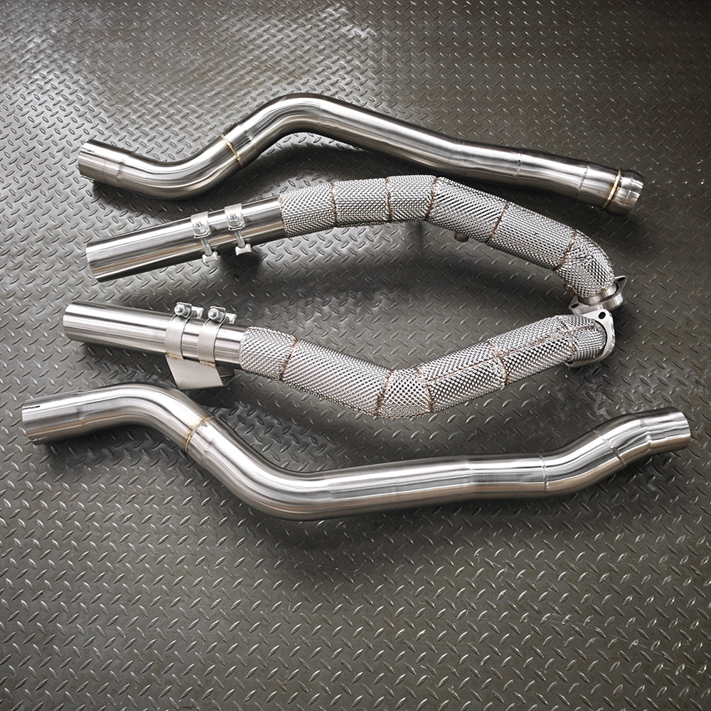 Mercedes-Benz W212 E63  Downpipes with Heat Shield