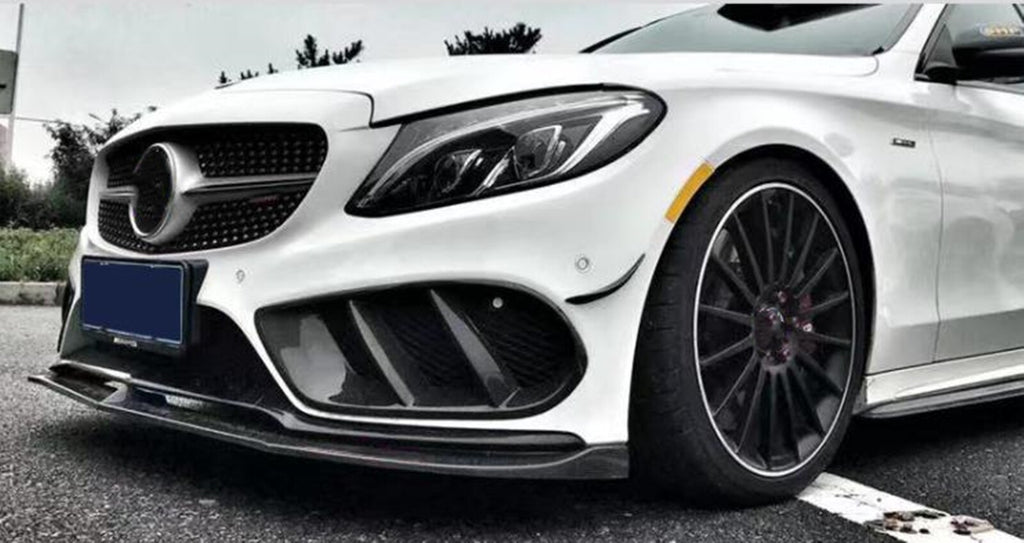 Mercedes W205 C Class Front Fog Light Cover - Orginal Carbon Fiber