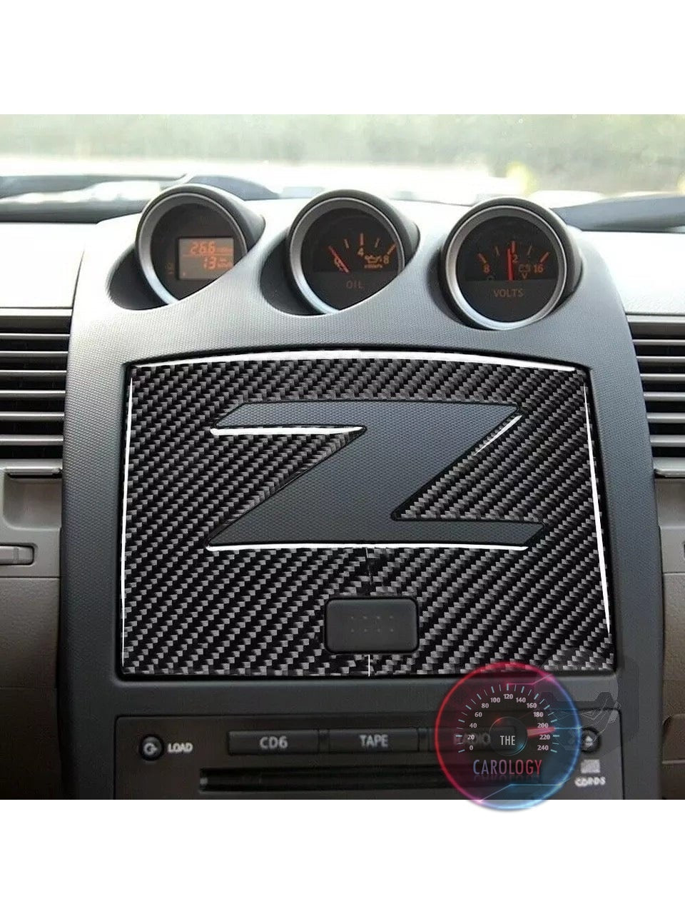 Nissan 350Z Navigation Cover Plate Carbon Fiber - The Carology