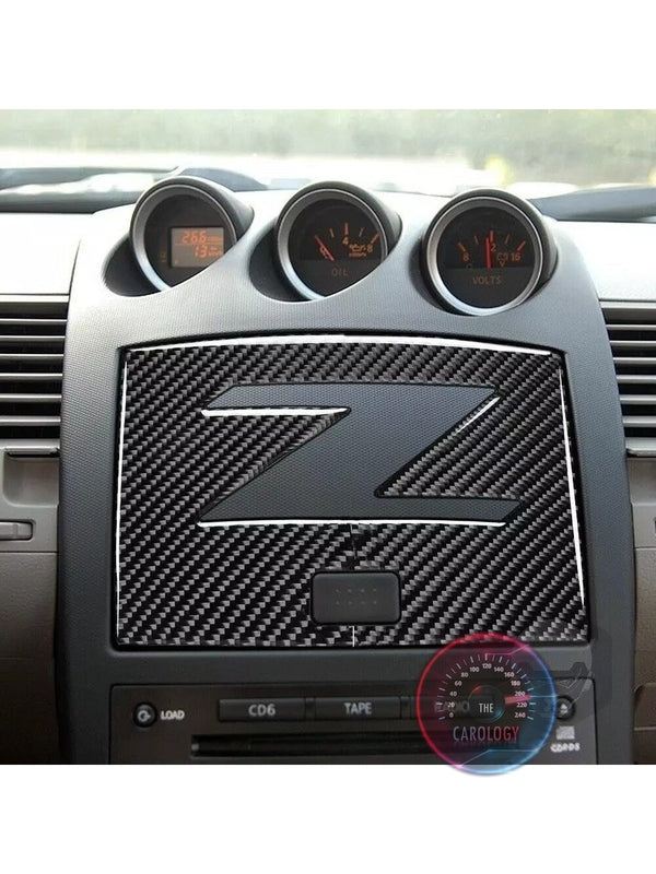 Nissan 350Z Navigation Cover Plate Carbon Fiber - The Carology