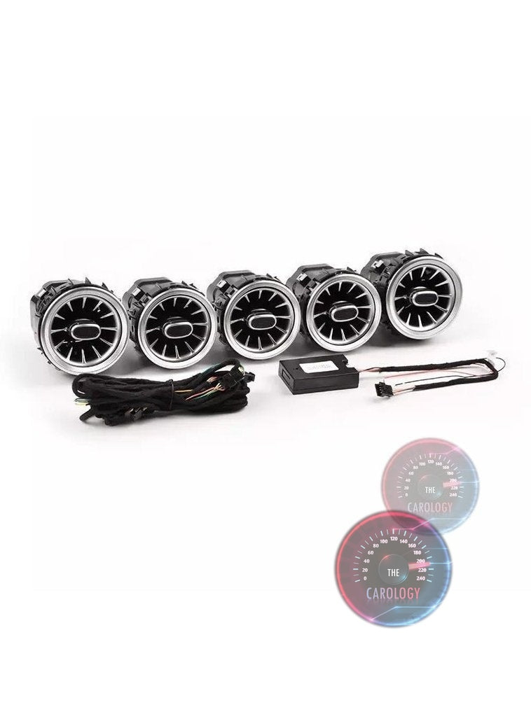 Mercedes-Benz C Class AC vents ambient lights - The Carology