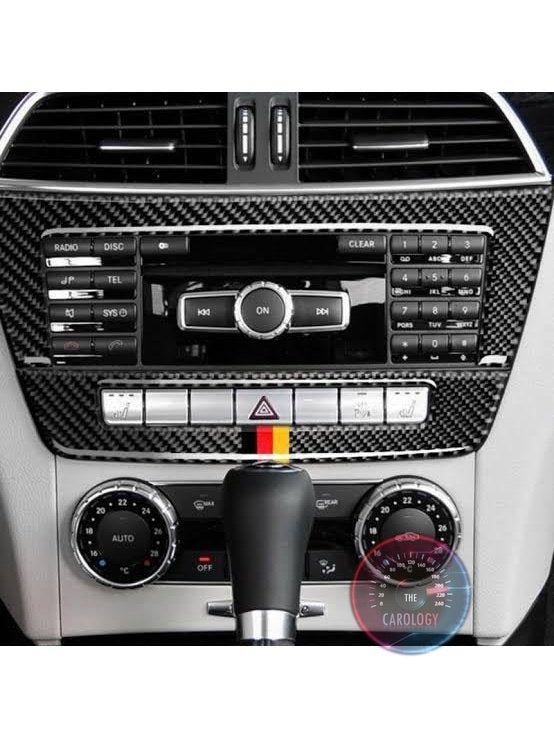 Mercedes W204 Multimedia carbon fiber cover - The Carology