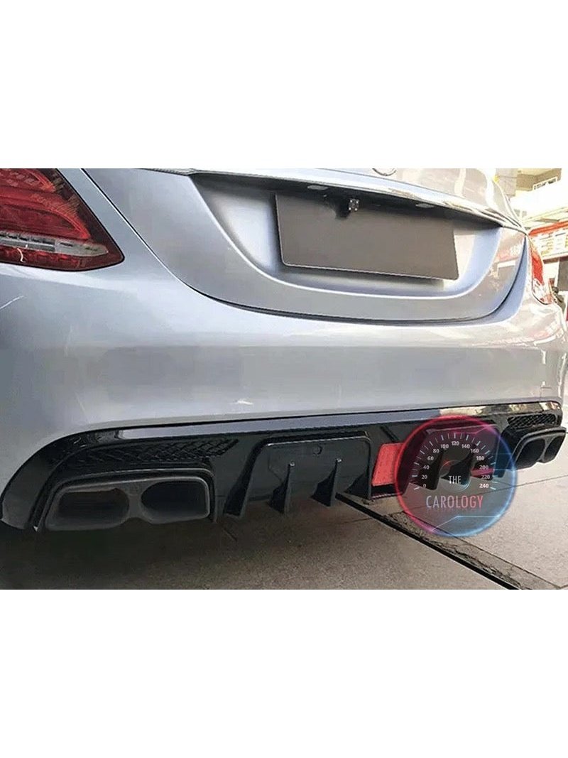 Mercedes W205 rear bumper diffuser