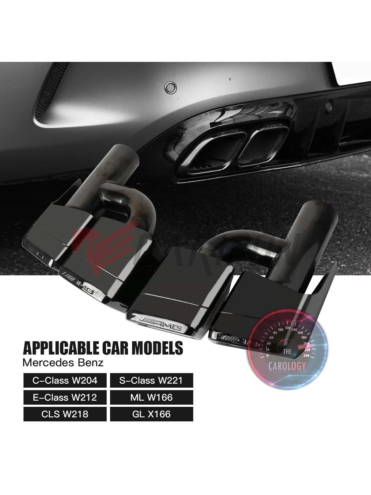AMG Chrome 304 W204-W212 Muffler tips