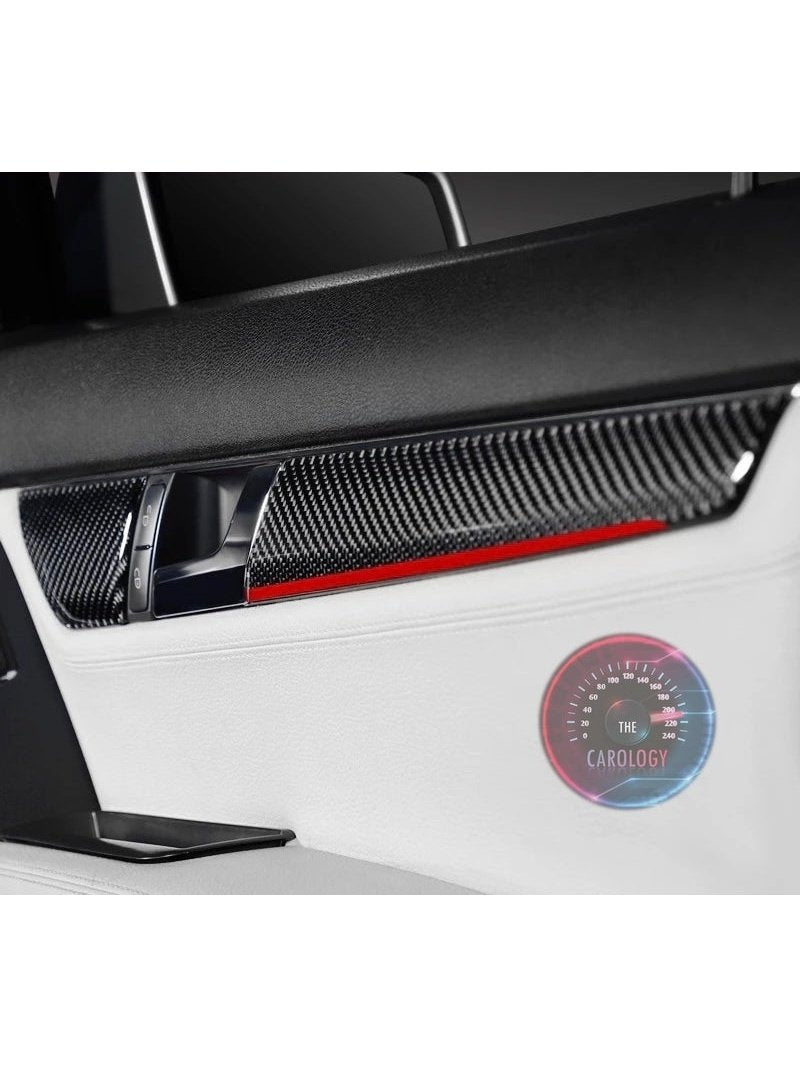 Mercedes W204 Door panel carbon fiber trim - The Carology
