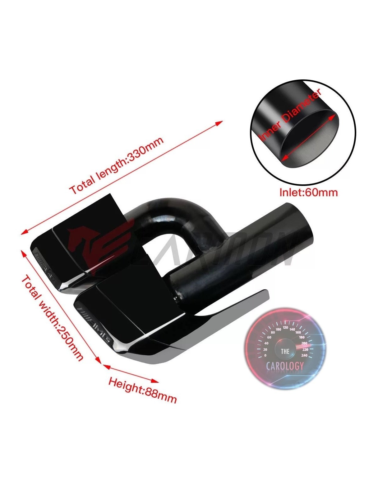 AMG Chrome 304 W204-W212 Muffler tips