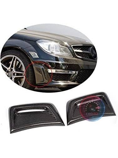 Mercedes W204 front bumper Air vent cover - Carbon fiber