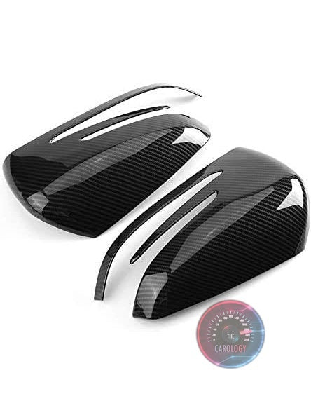 Mercedes black Side Mirror Covers - The Carology